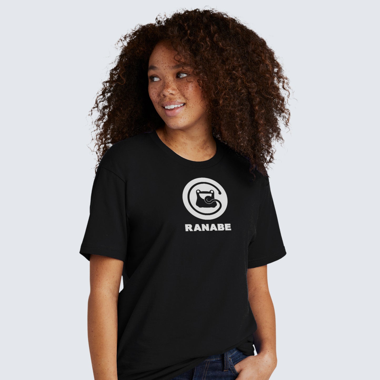 RS T-Shirt // Ranabe Mascot White on Black